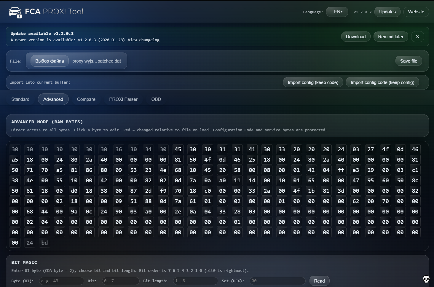 Скріншот FCA PROXI Tool 2